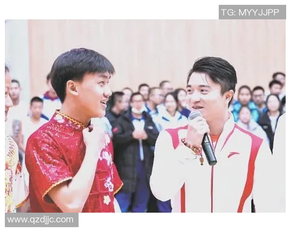 奥运冠军现身校园鼓励孩子坚持梦想